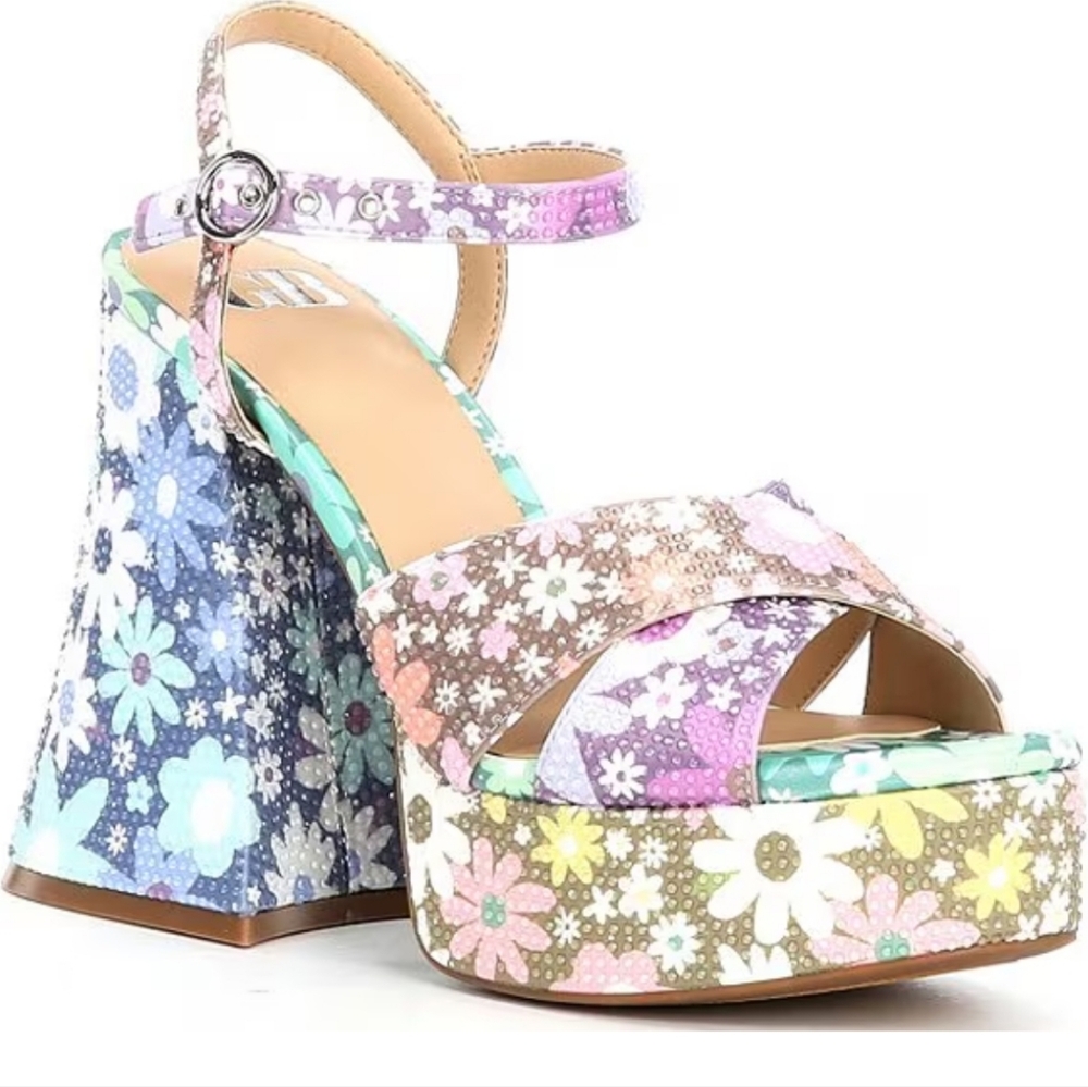 GB Floral Platform Heels